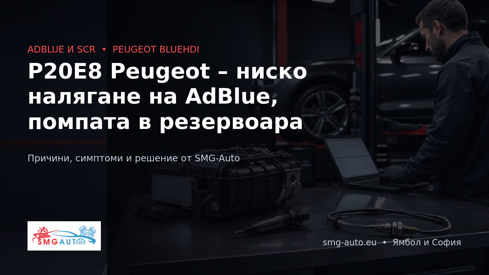 P20E8 Peugeot – ниско налягане на AdBlue при BlueHDi