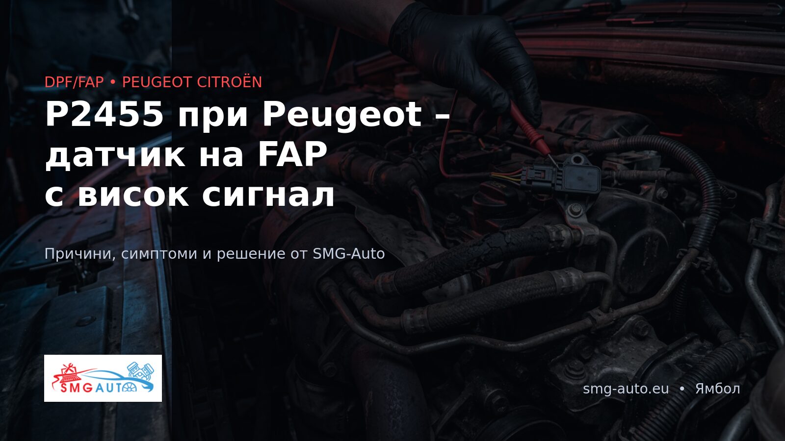 P2455 Peugeot и Citroën – датчик за налягане на FAP с висок сигнал