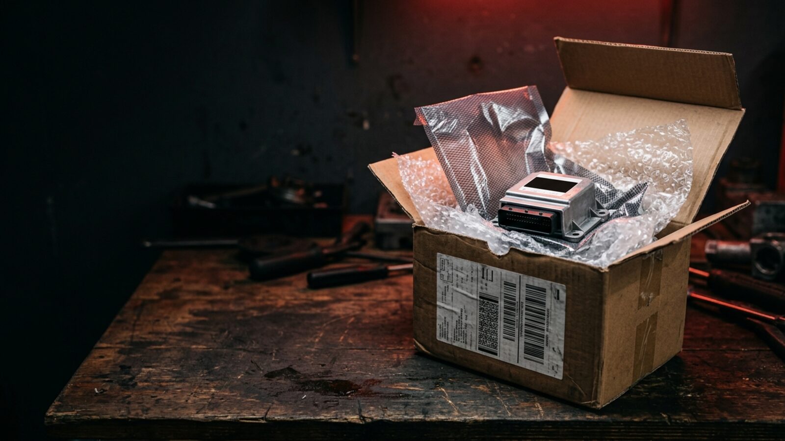 Airbag module shipped by courier